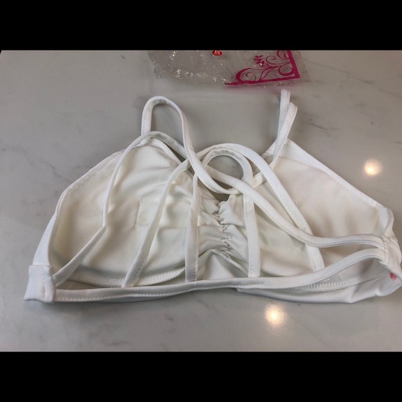 New In. Bag , white soft cup lattice back bra , M - Picture 2 of 4